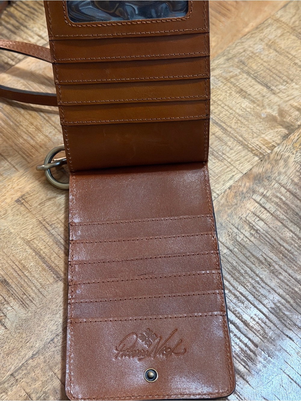 Patricia Nash Phone Crossbody Bag Farleigh Leather Built In Wallet Purse NWOT - Picture 3 of 10